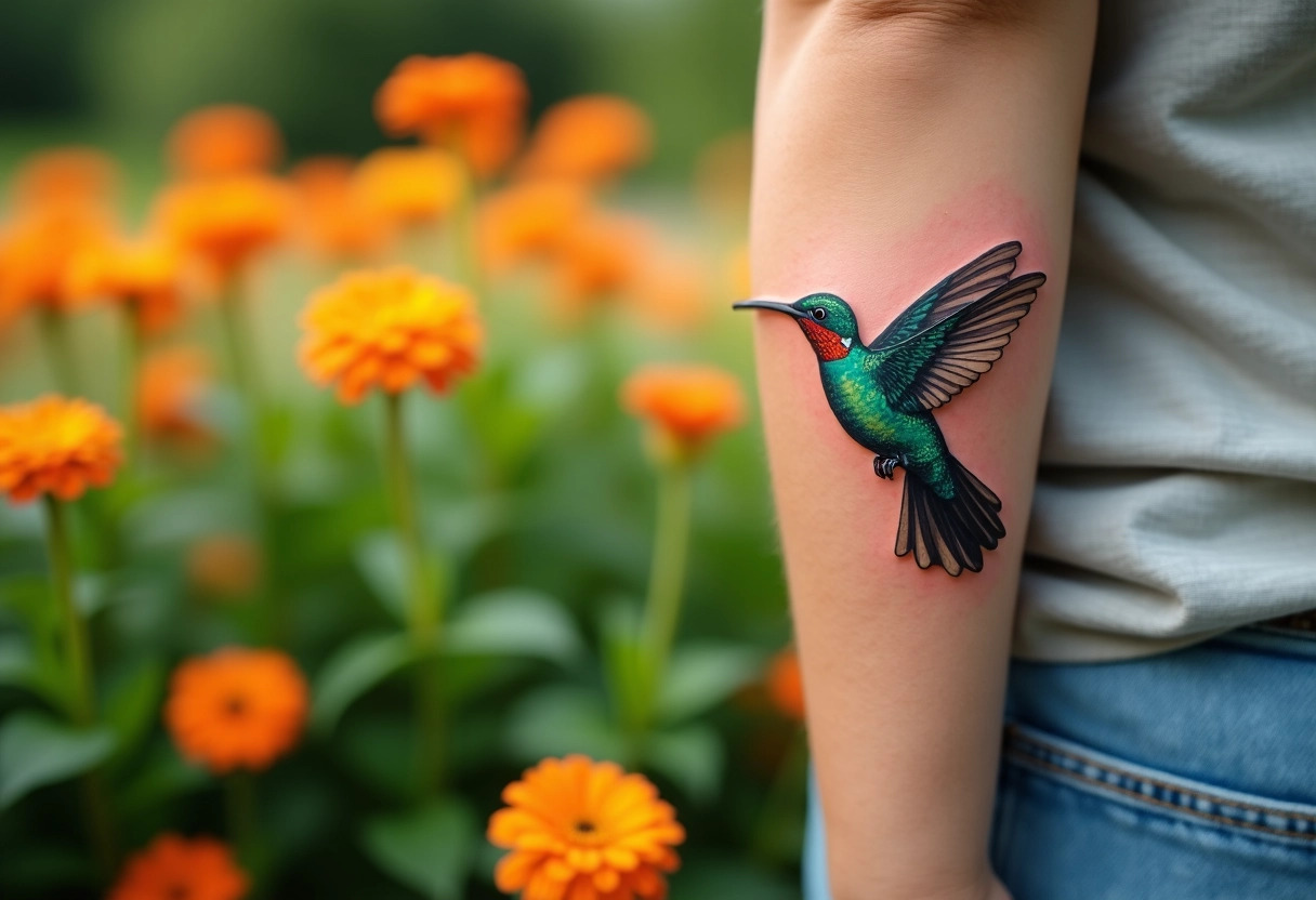 colibri  tatouage