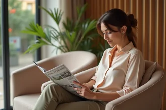 Femme détendue dans un salon de massage à Toulouse