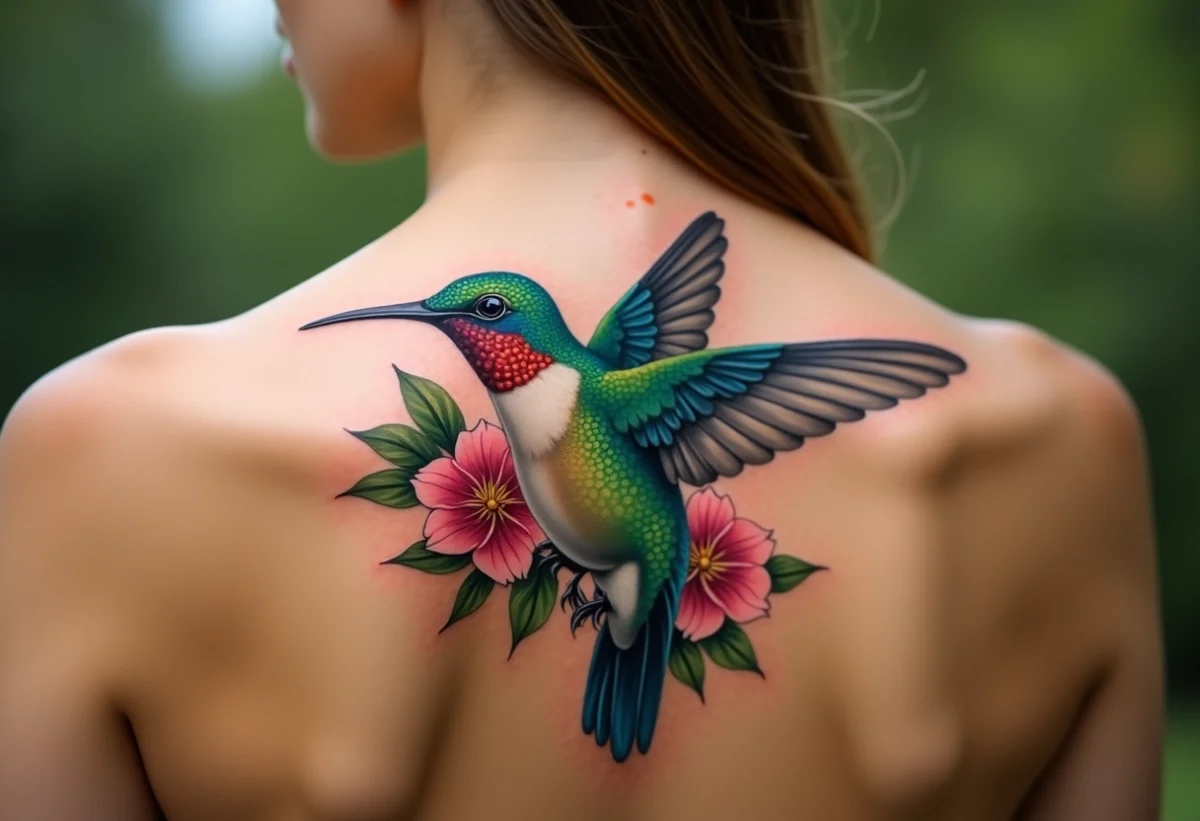 Tatouage de colibri : un symbole de résilience et de joie