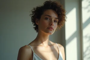 Cheveux bouclés, coupe courte : quand le minimalisme rencontre la texture